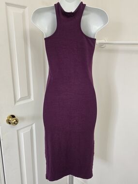 ASOS Magenta Crewneck Knee Length Casual Tabk Dress Sz S